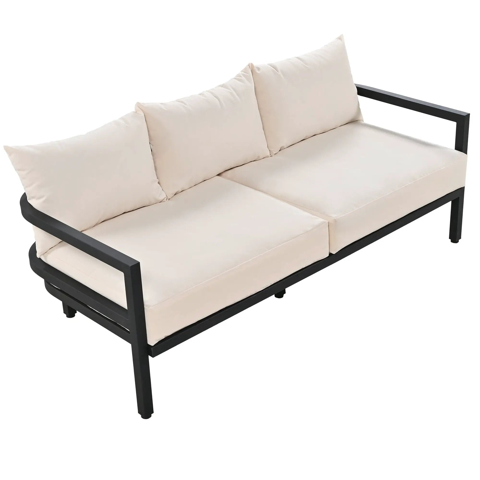 U_Style Multi-Person Outdoor Steel Sofa Set with Coffee Table by HouseOfZazla