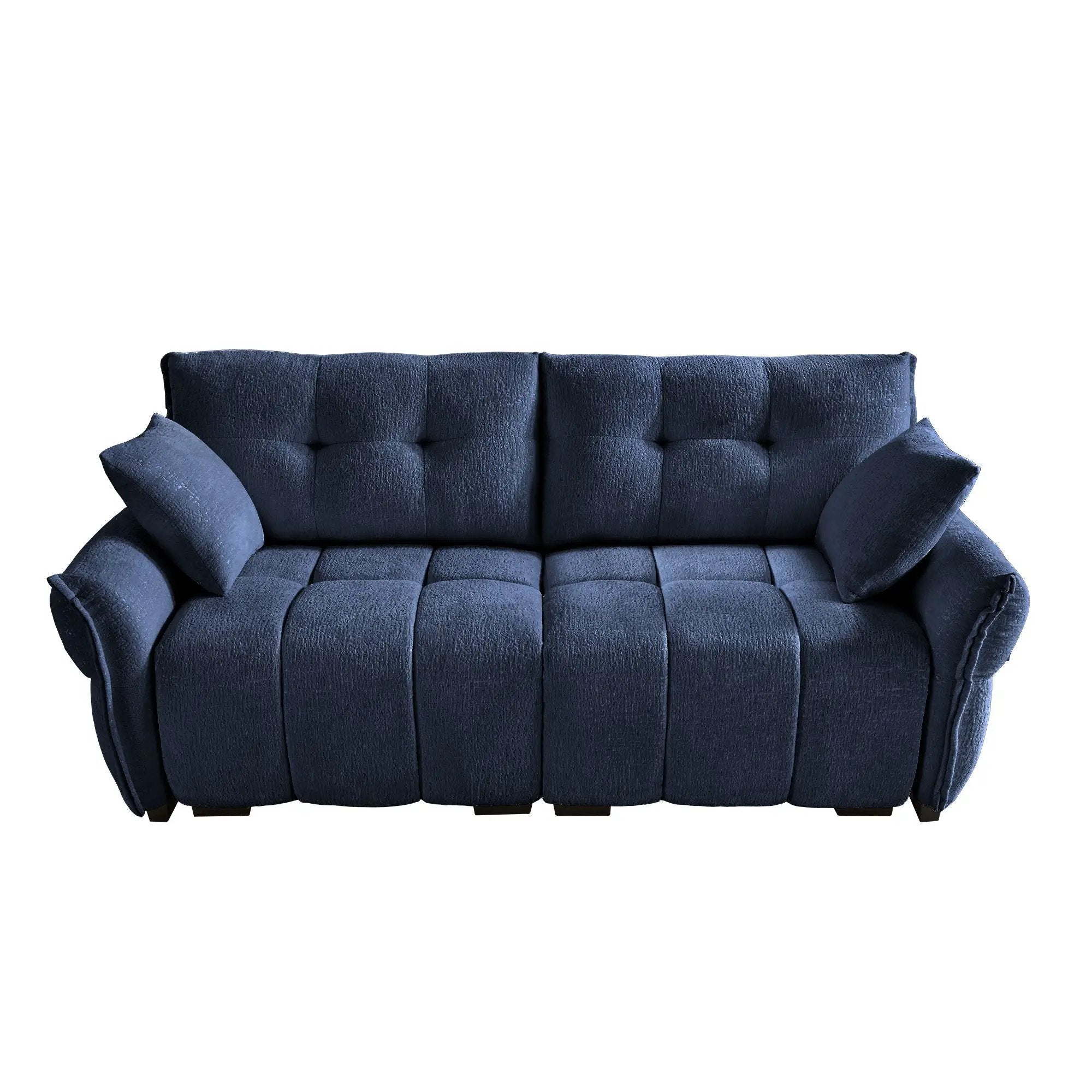 Modern Sofa & Pillows, Textured Cover, High Rebound Cushions by HouseOfZazla