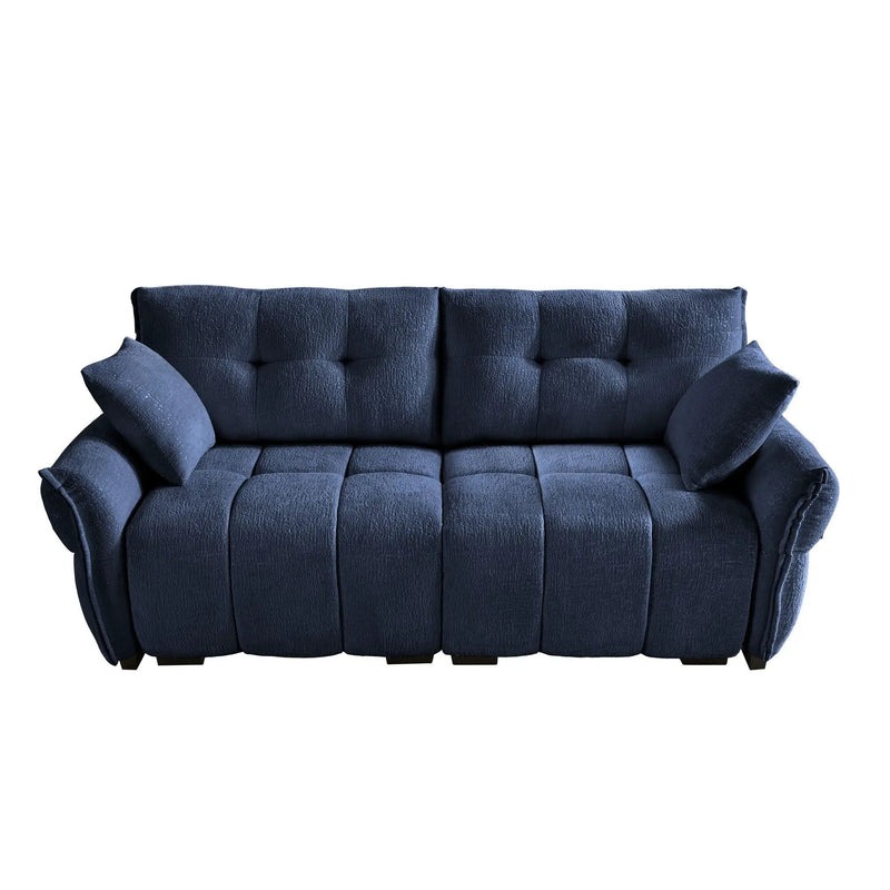 Modern Sofa & Pillows, Textured Cover, High Rebound Cushions by HouseOfZazla