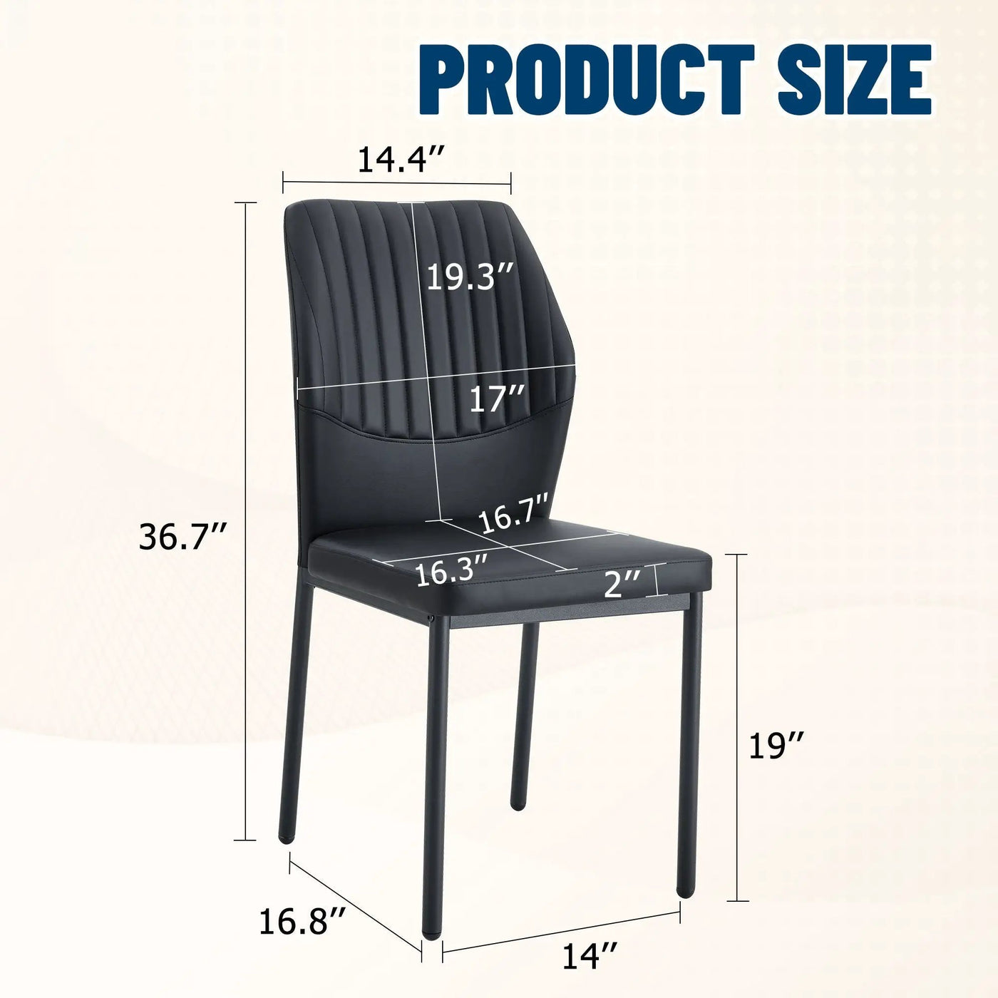 Ergonomic Simple Chair With Metal Leg by Unique Piece Furniture