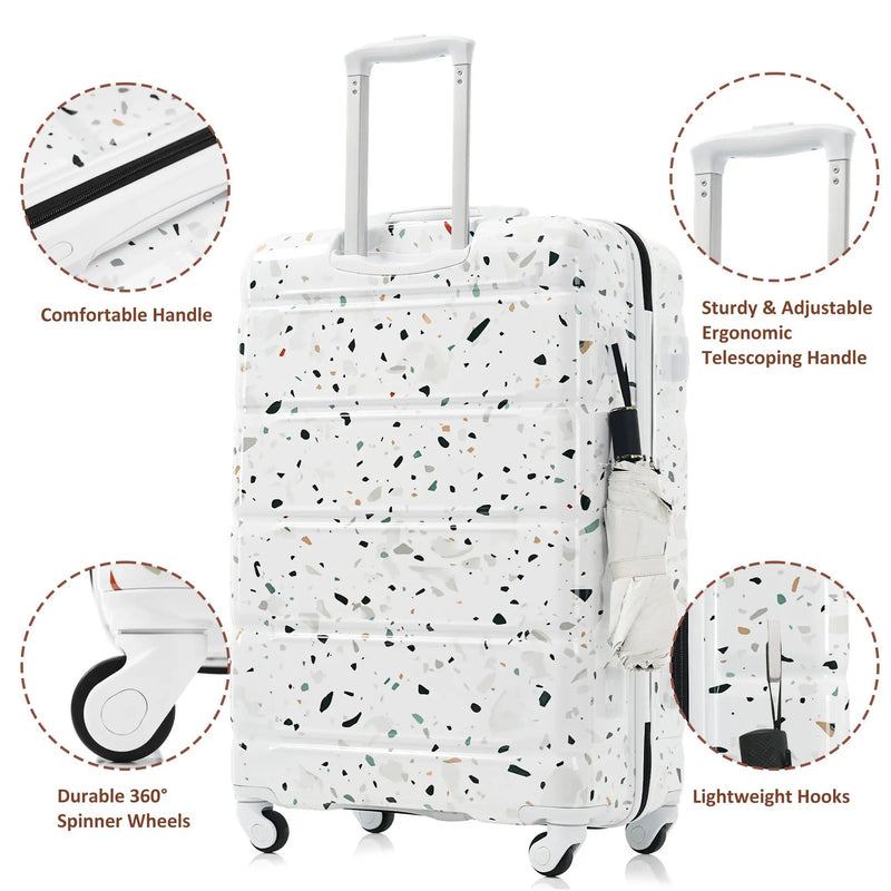 Luggage Set of 3 with USB Port and Spinner Wheels by HouseOfZazla
