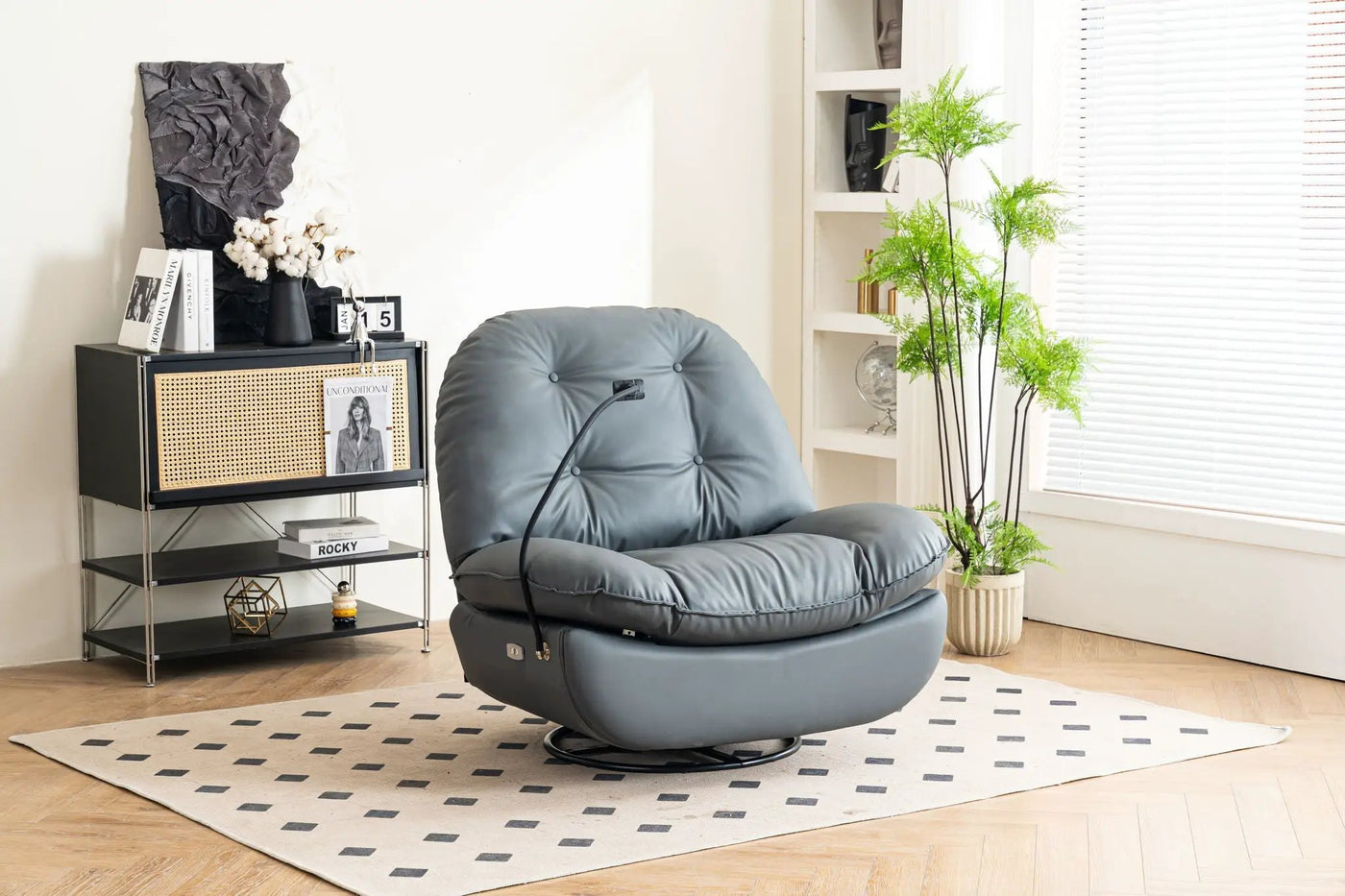 Power Recliner Swivel Glider USB Charger With tooth Music Player, Sleep, Working, Game And Leisure by HouseOfZazla