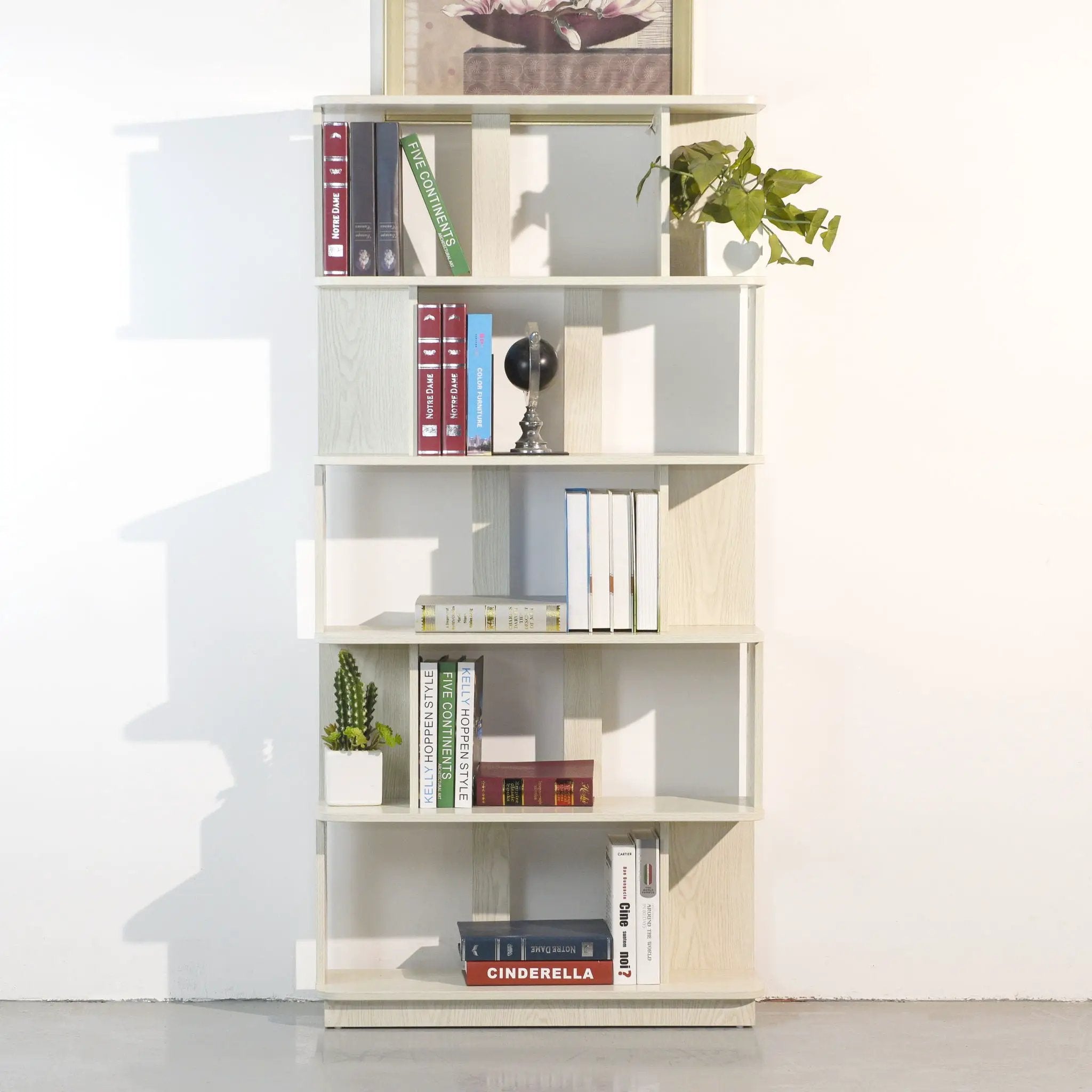 Modern 5 Tier Open Storage Bookcase by HouseOfZazla