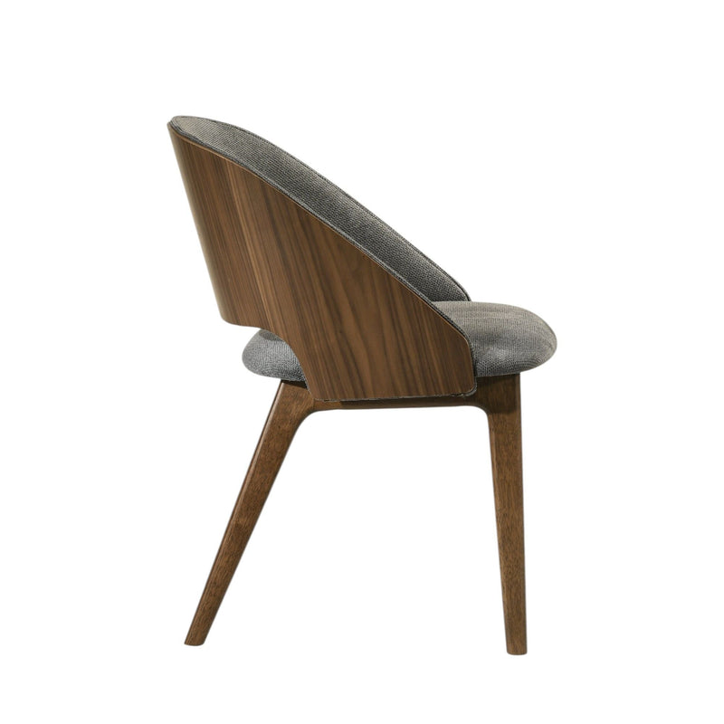 Delmon - Side Chair (Set of 2) - Gray / Walnut by HouseOfZazla
