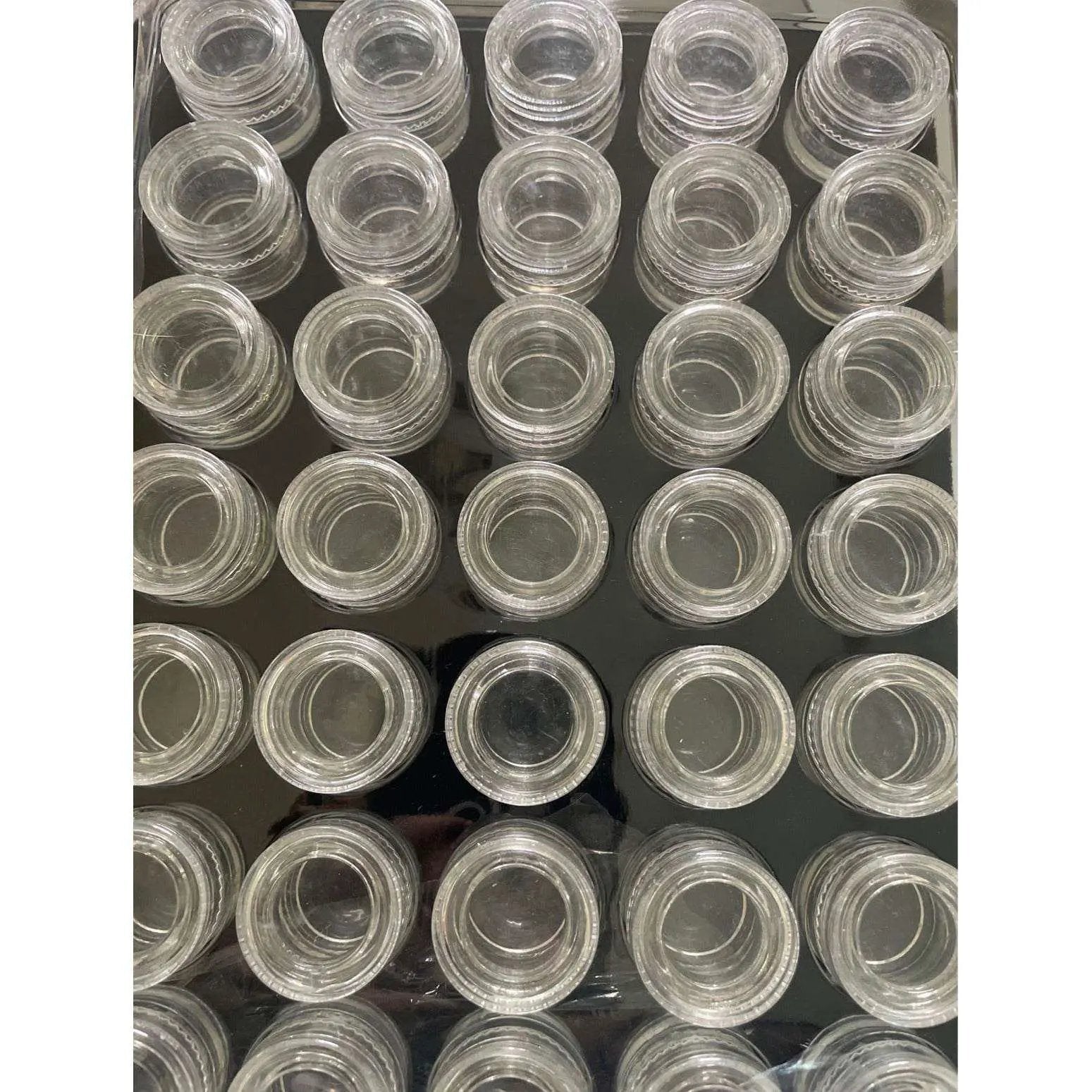 5mL Clear Glass Jar Concentrate Container Screw Top Lid Cosmetic Make Up Oil Wax by Selzalot