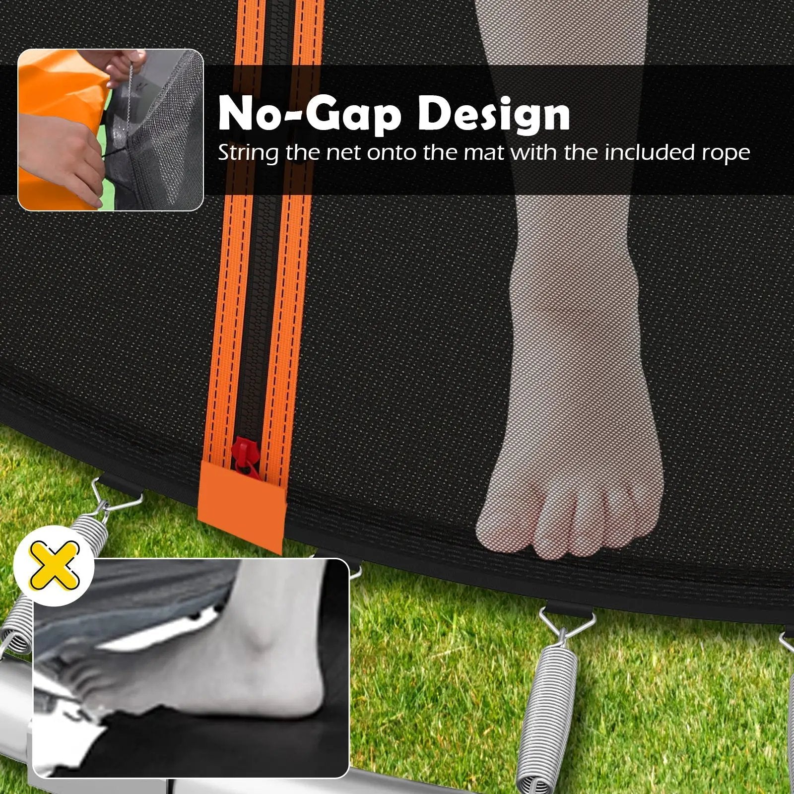 8FT Outdoor Heavy-Duty Recreational Trampoline by DirectDeals