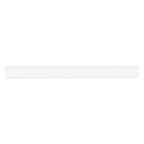 Whisper White Quarter Round 5/8x6 Molding Glossy Ceramic Mosaics