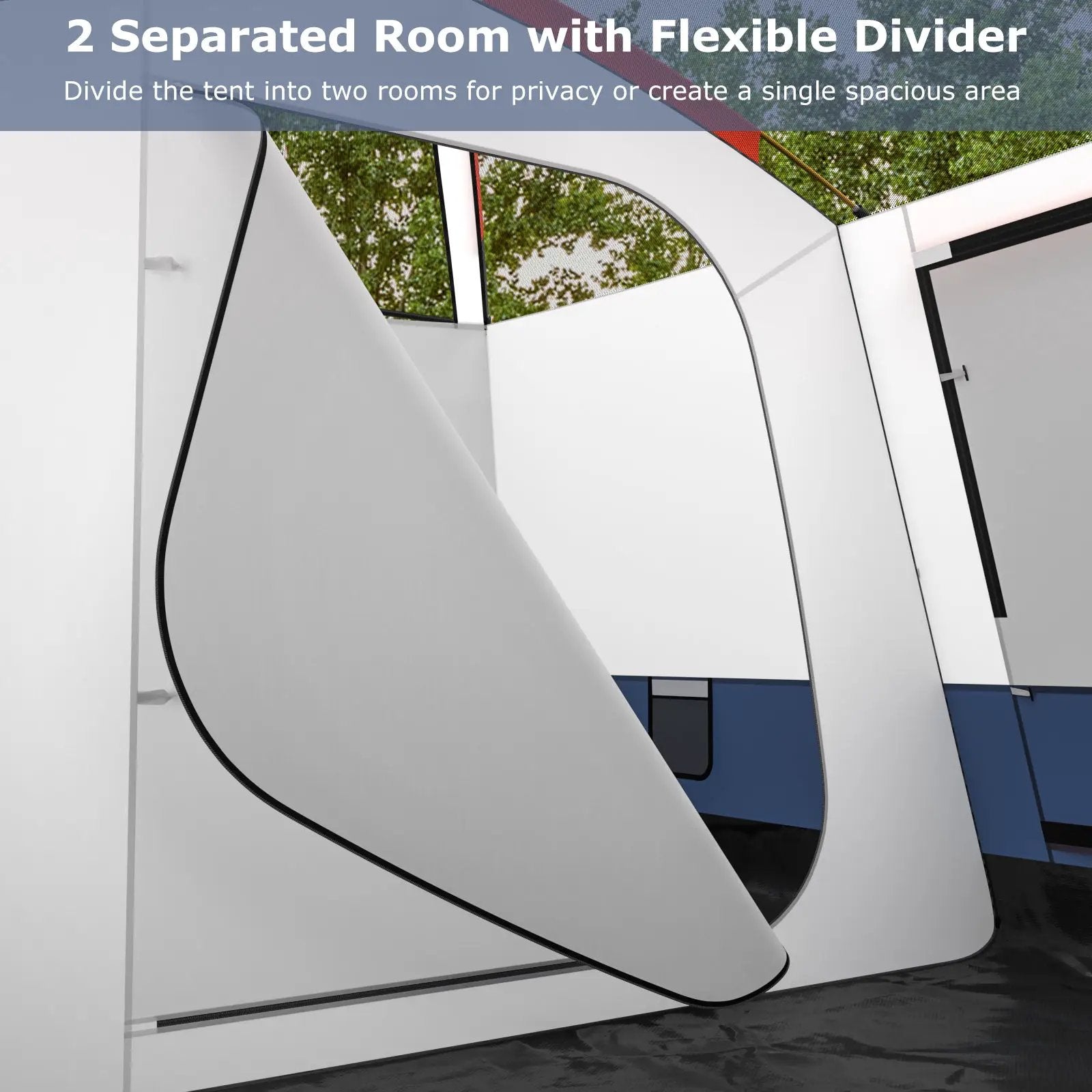 8-10 Person Camping Tent with Double Rooms and 2 Doors by DirectDeals