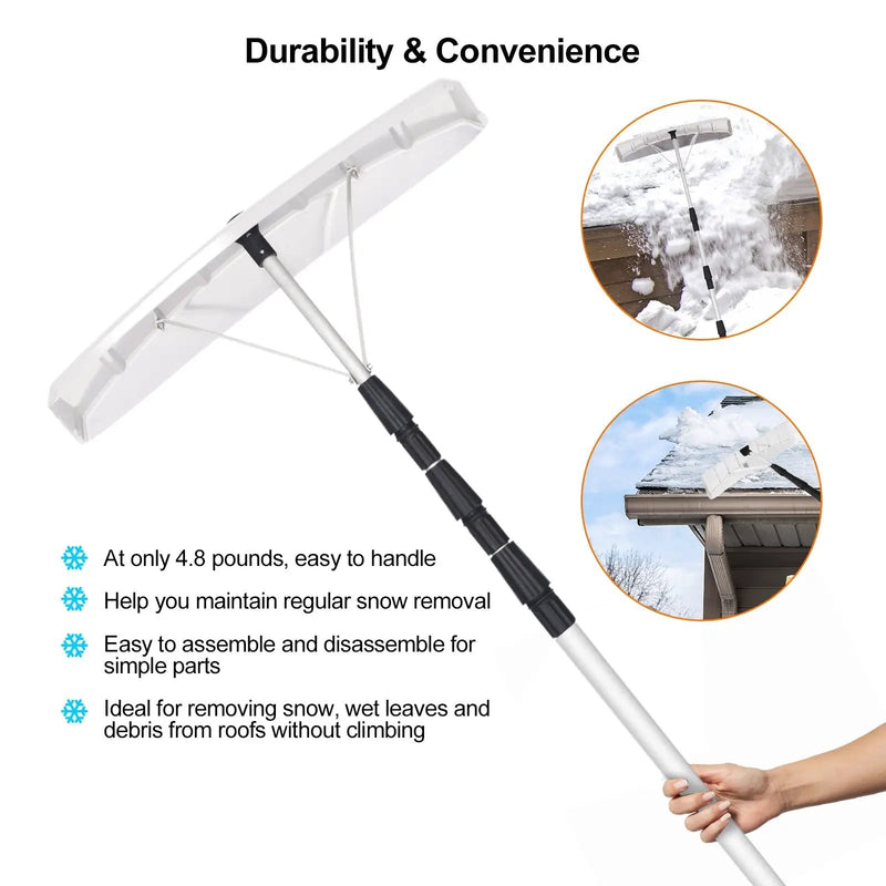 21 Feet Aluminum Large Poly Blade Telescoping Snow Roof Rake by DirectDeals