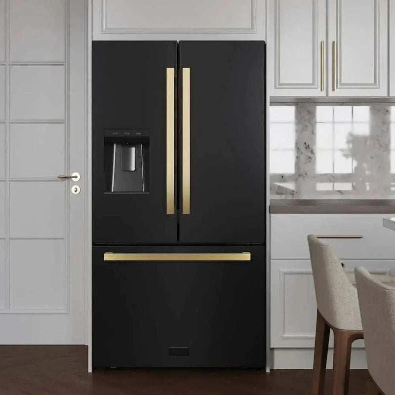 ZLINE 36" Refrigerator, Water, Ice Dispenser, Fingerprint Resistant, RSMZ-W-36-BS-FG by Farmhouse Kitchen and Bath