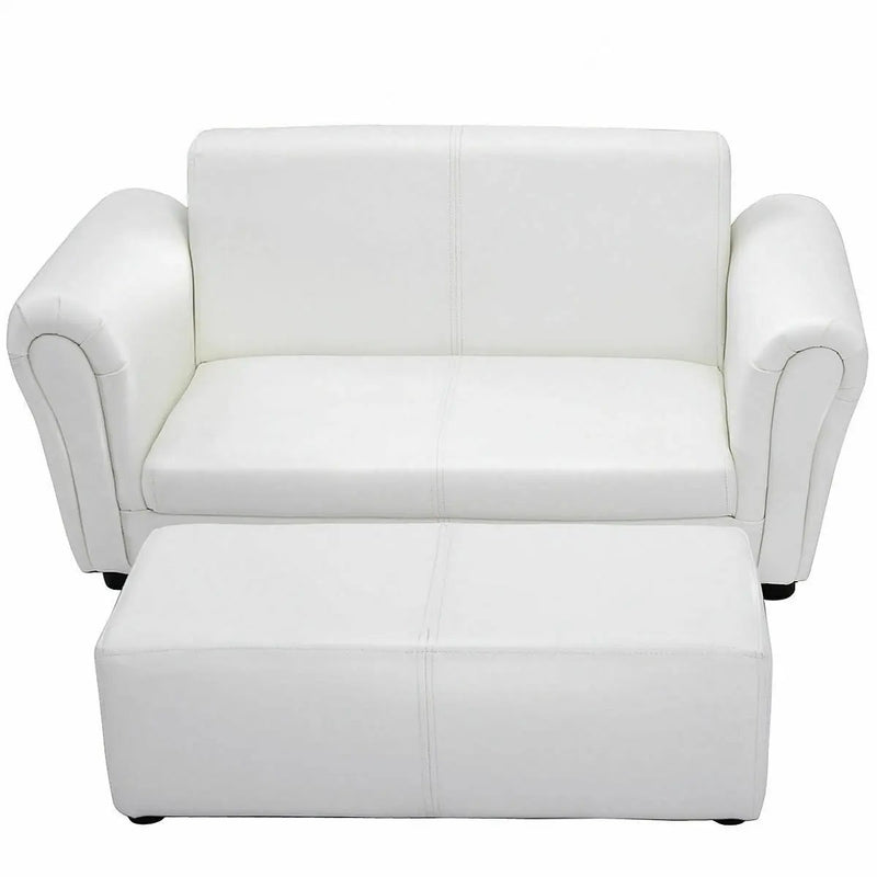 Soft Kids Double Sofa with Ottoman by DirectDeals