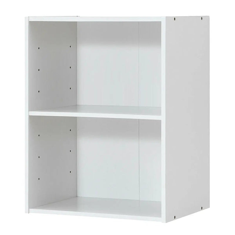 2-Layer Multifunctional Furniture Display Cabinet with Large Capacity Storage Space-White by DirectDeals
