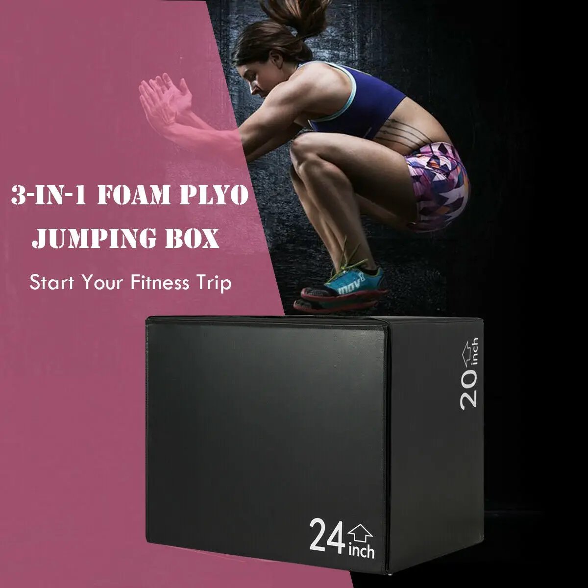 3-in-1 Foam Jumping Box for Jump Training by DirectDeals