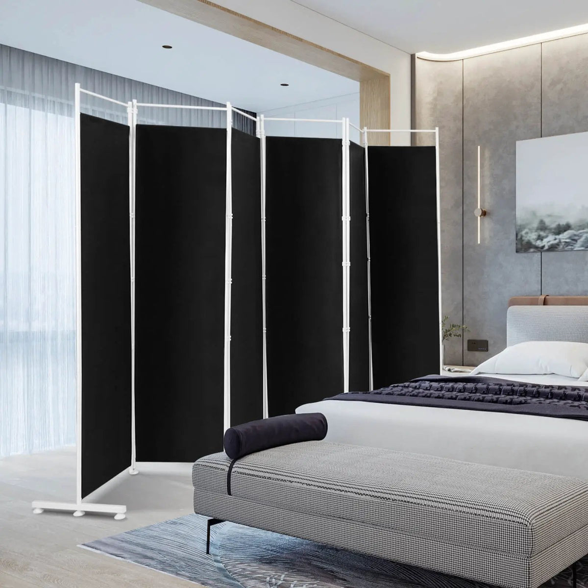 6-Panel Room Divider Folding Privacy Screen, photo 7 of 10
