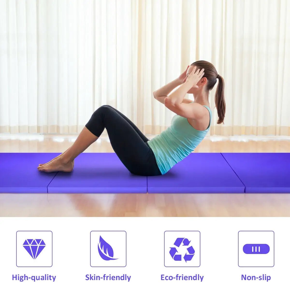 4 Feet x 10 Feet x 2 Inch Folding Gymnastics Tumbling Gym Mat, photo 18 of 24