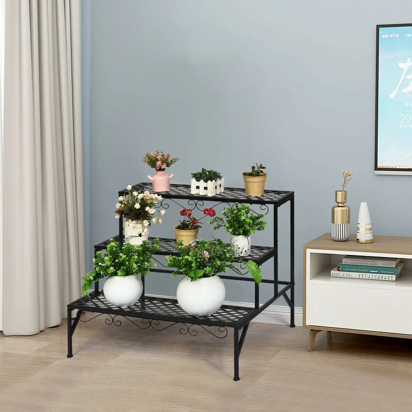 3 Tiers Metal Decorative Plant Stand by DirectDeals