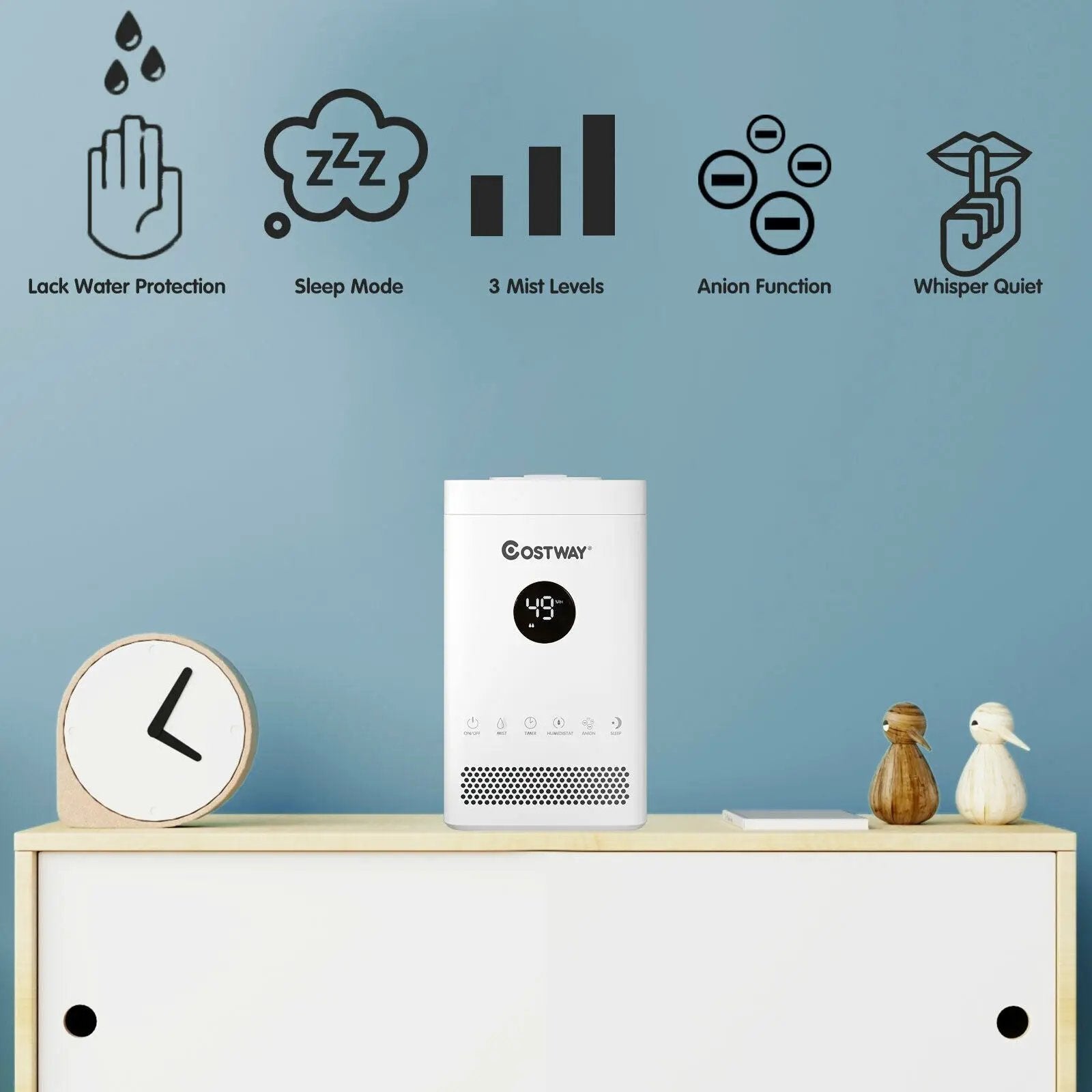 3.5L Quiet Top Fill Air Humidifier with Multiple Mode by DirectDeals