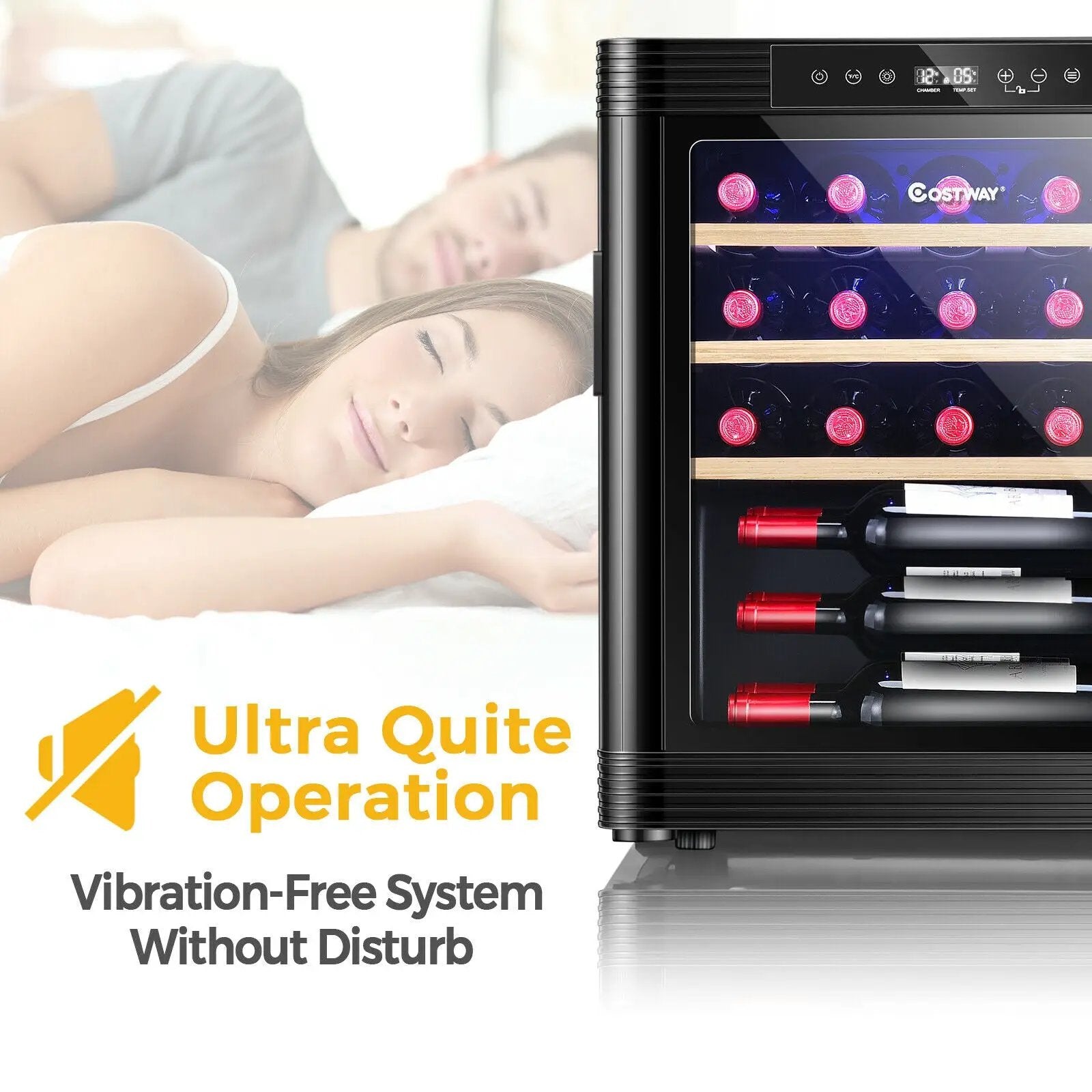 21 Bottle Compressor Wine Cooler Refrigerator with Digital Control by DirectDeals