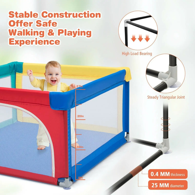 Large Safety Play Center Yard with 50 Balls for Baby Infant by DirectDeals