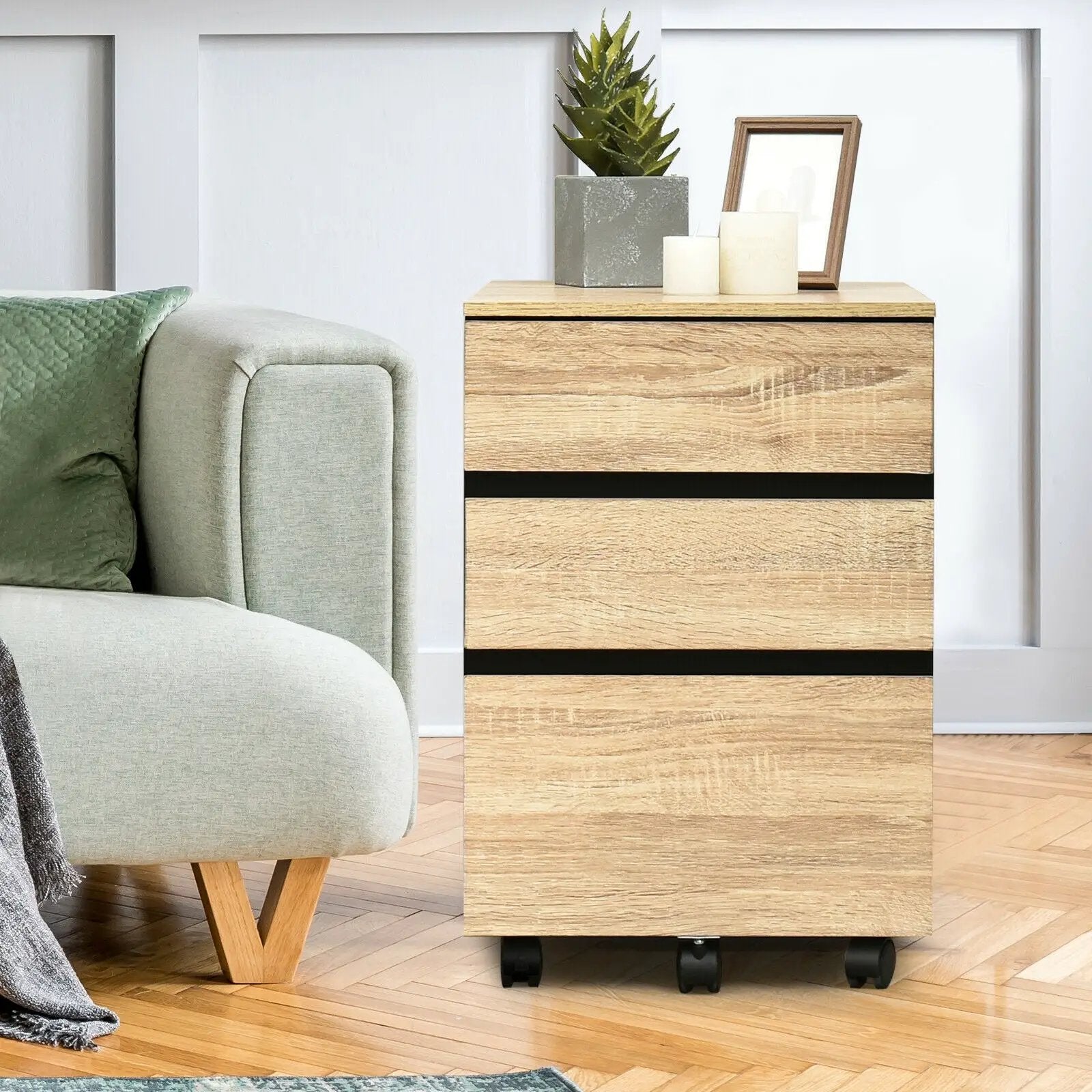 3-Drawer Mobile File Cabinet for Home Office by DirectDeals
