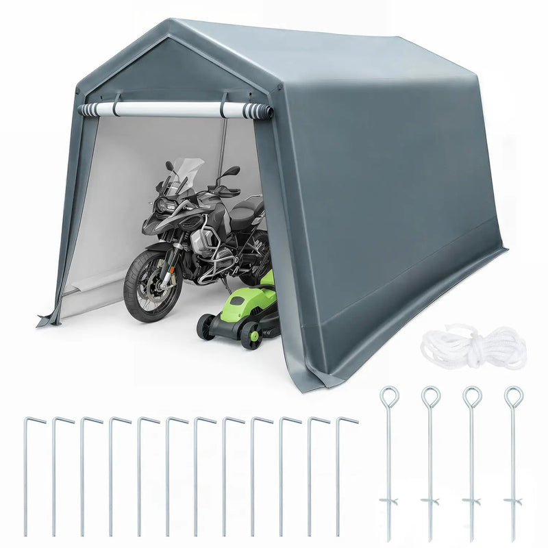 Outdoor Storage Shed 8.3 x 14 Ft with Roll-Up Zipper Door by DirectDeals