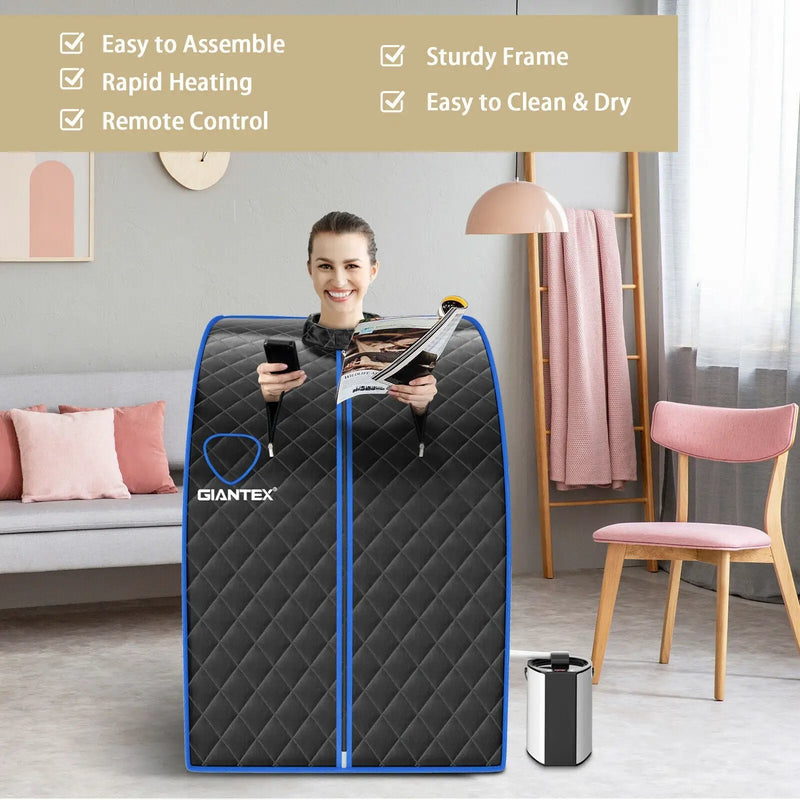 Portable Personal Steam Sauna Spa with 3L Blast-proof Steamer Chair by DirectDeals