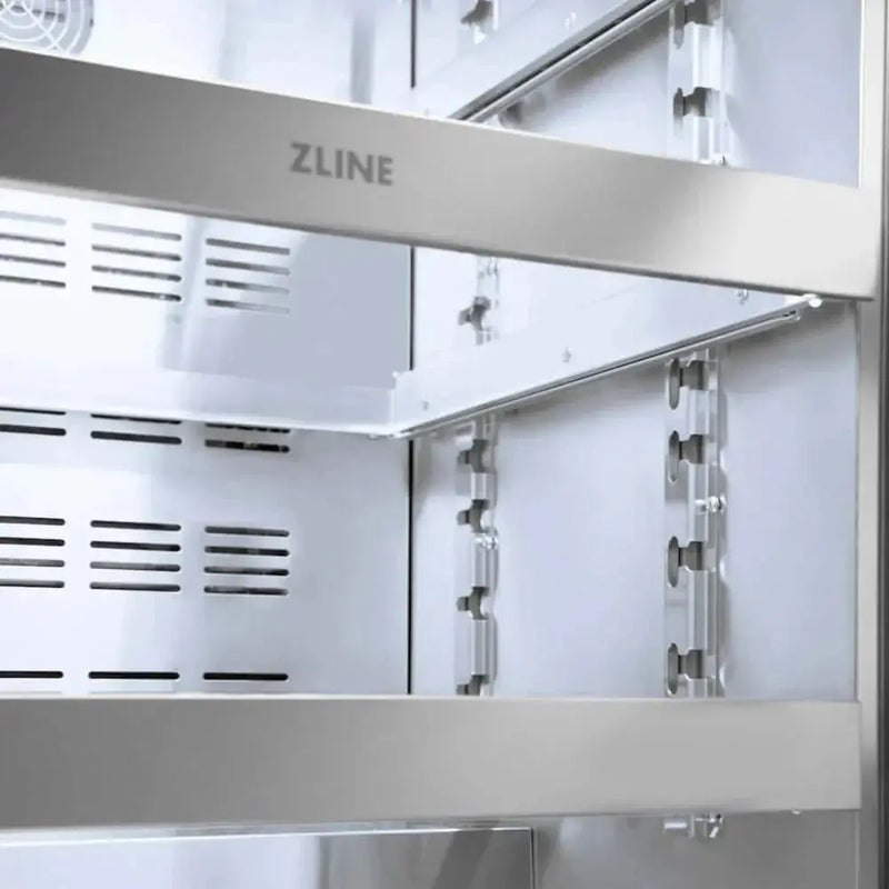 ZLINE 24" Touchstone 151 Can Beverage Fridge Black Matte Glass Door Champagne Bronze Handle RBSOZ-BLM-24-CB by Farmhouse Kitchen and Bath