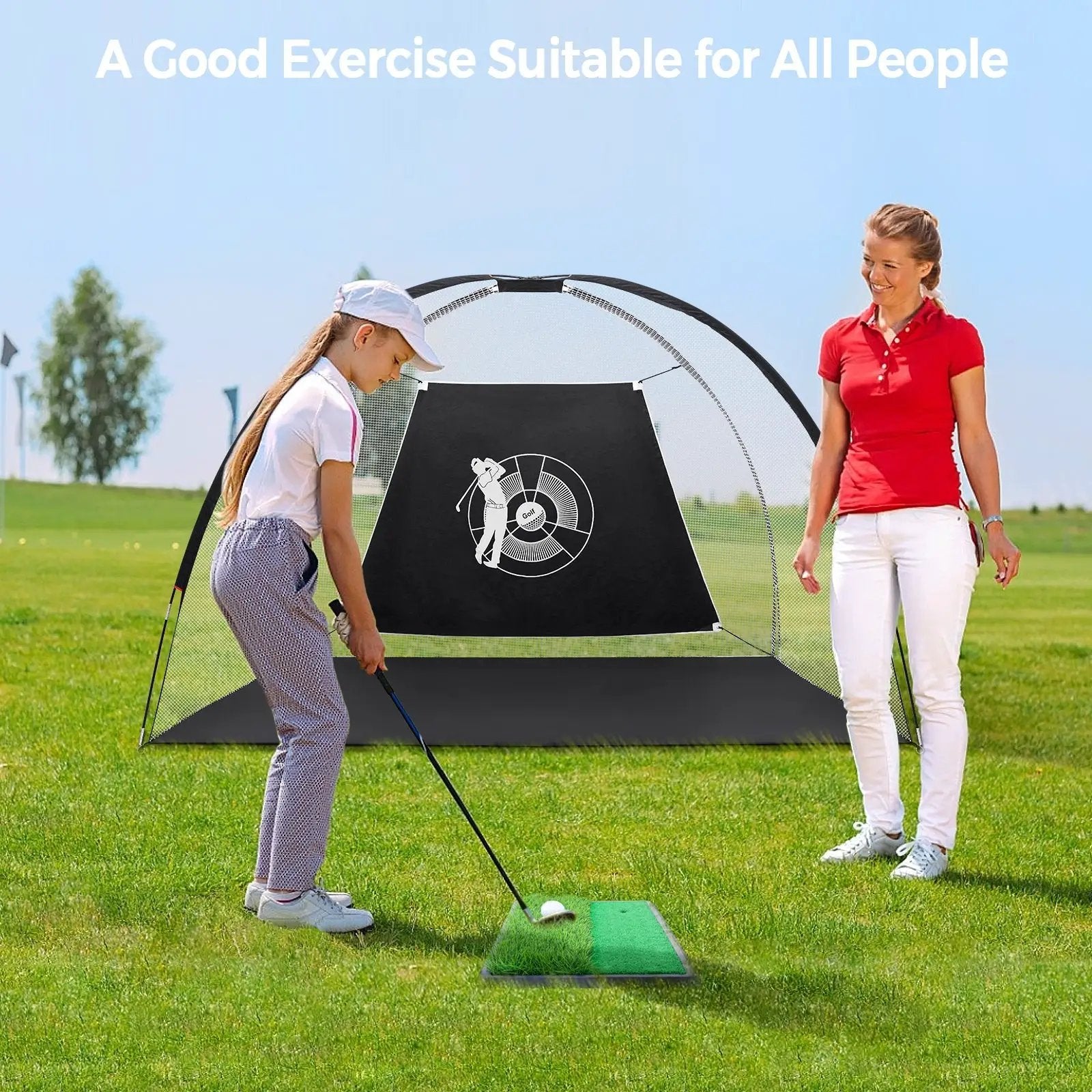 3-in-1 Portable 10 Feet Golf Practice Set by DirectDeals