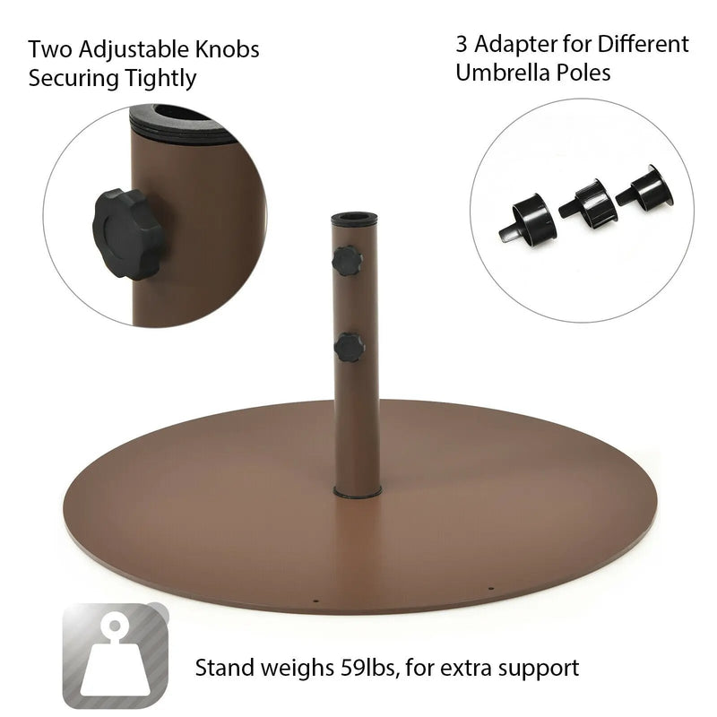29.5 Inch Outdoor Steel Umbrella Base Stand for Backyard and Poolside by DirectDeals