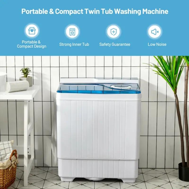 26 Pound Portable Semi-automatic Washing Machine with Built-in Drain Pump, photo 6 of 9