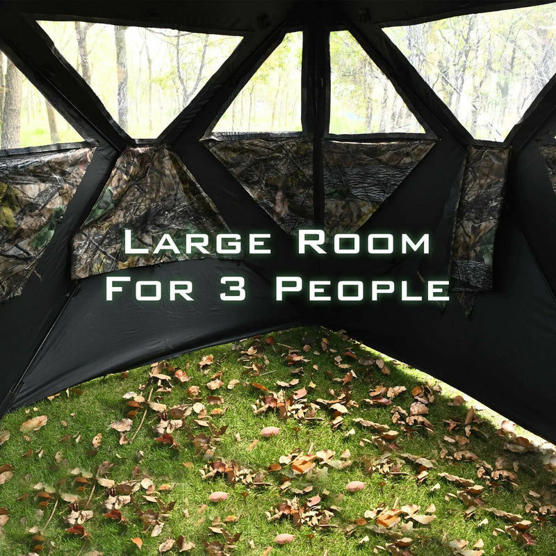 3 Person Portable Pop-Up Ground Hunting Blind with Tie-downs by DirectDeals