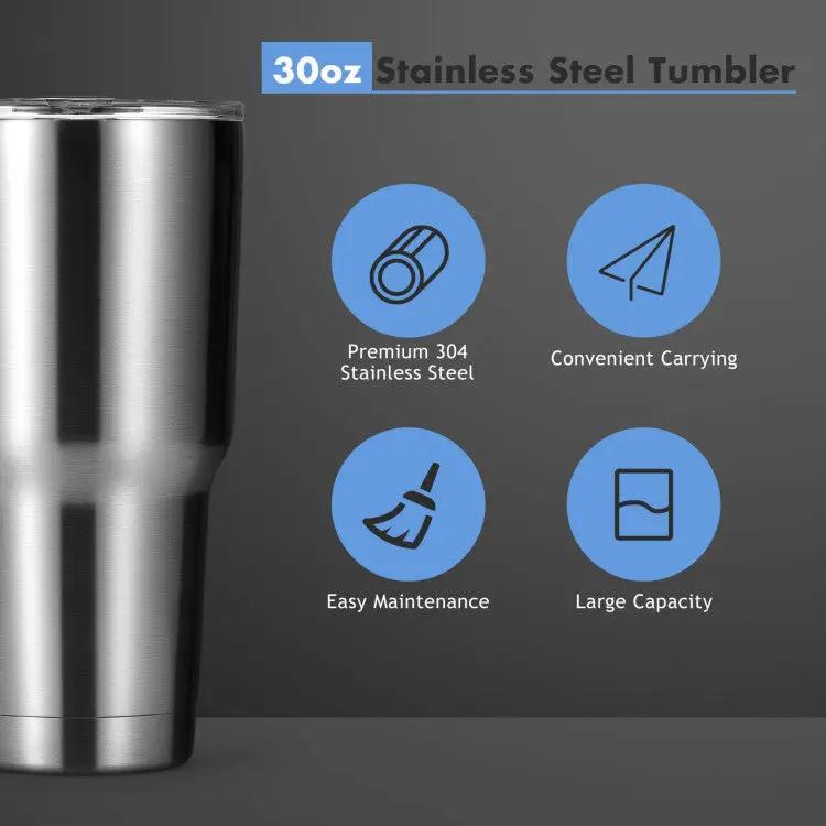 Travel Mug Double Wall Stainless Steel by DirectDeals
