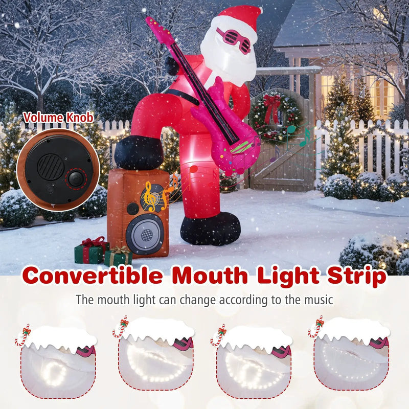 8.4 ft Inflatable Santa Claus with Sound-synced Light Effect and LED Lights by DirectDeals