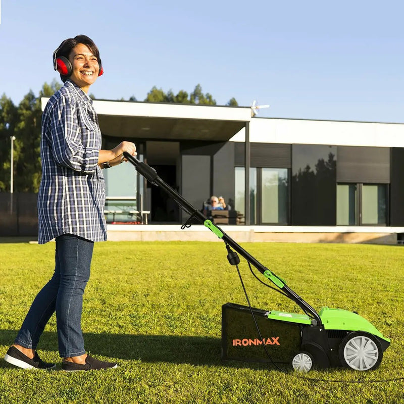 13 Inch 12 Amp Electric Scarifier with Collection Bag and Removable Blades by DirectDeals