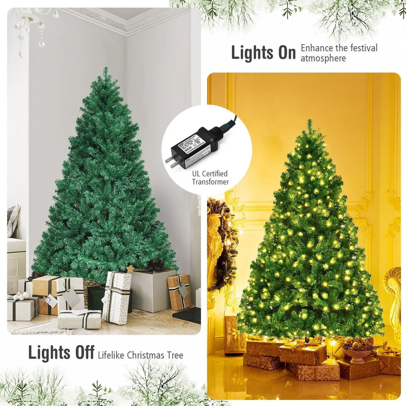 7 Feet PVC Artificial Christmas Tree with LED Lights by DirectDeals