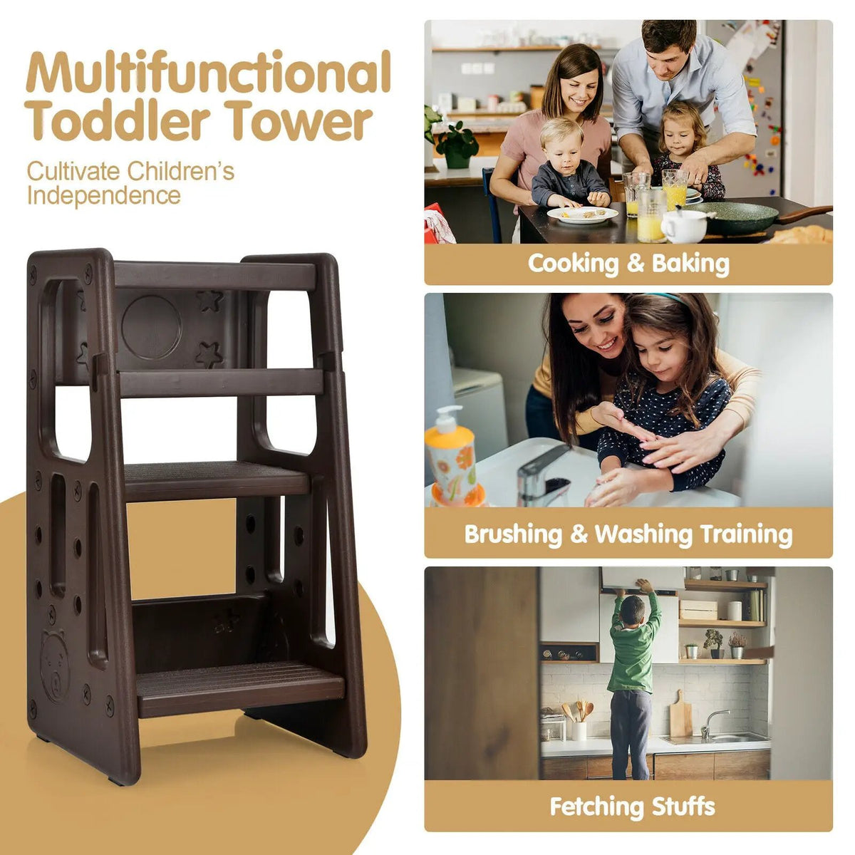 Kids Kitchen Step Stool with Double Safety Rails, photo 7 of 11
