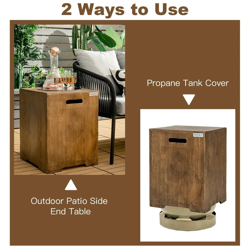 16 Inch Outdoor Hideaway Table Cover for Standard 20 LBS Propane Tank-B by DirectDeals