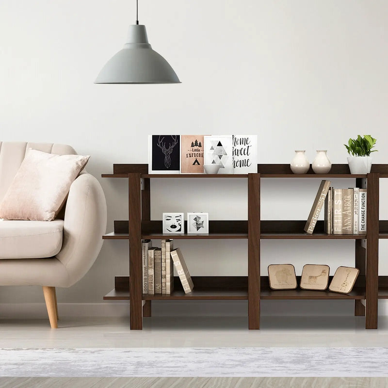 59 Inch Console Table with 3-tier Open Shelf for Front Hall Hallway and Foyer by DirectDeals