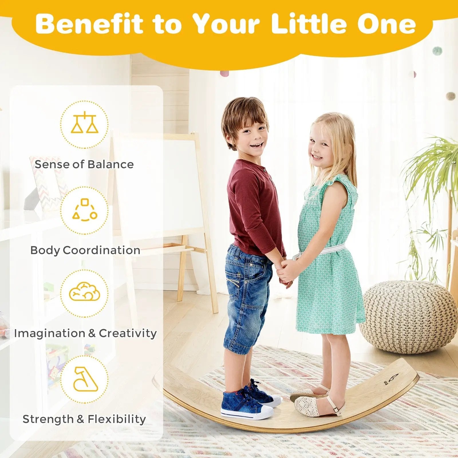 Wobble Balance Board 15.5 Inch for Kids and Adults by DirectDeals