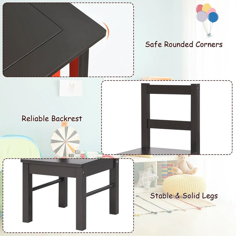 2-in-1 Kids Activity Table and 2 Chairs Set with Storage Building Block Table by DirectDeals