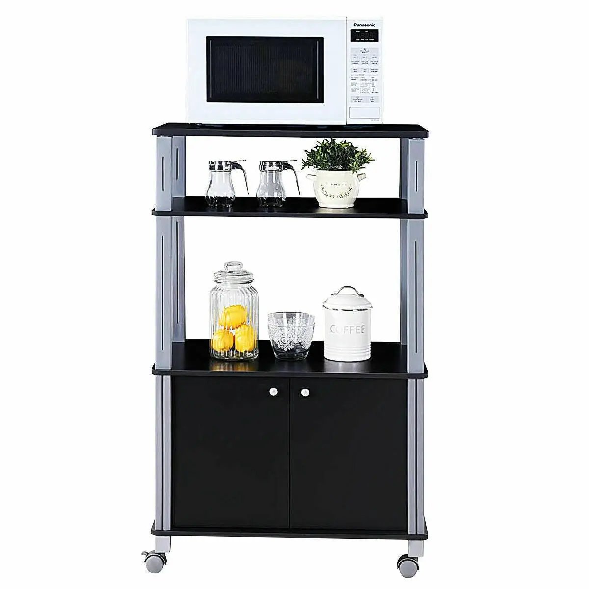 Microwave Rack Stand Rolling Storage Cart, photo 6 of 9