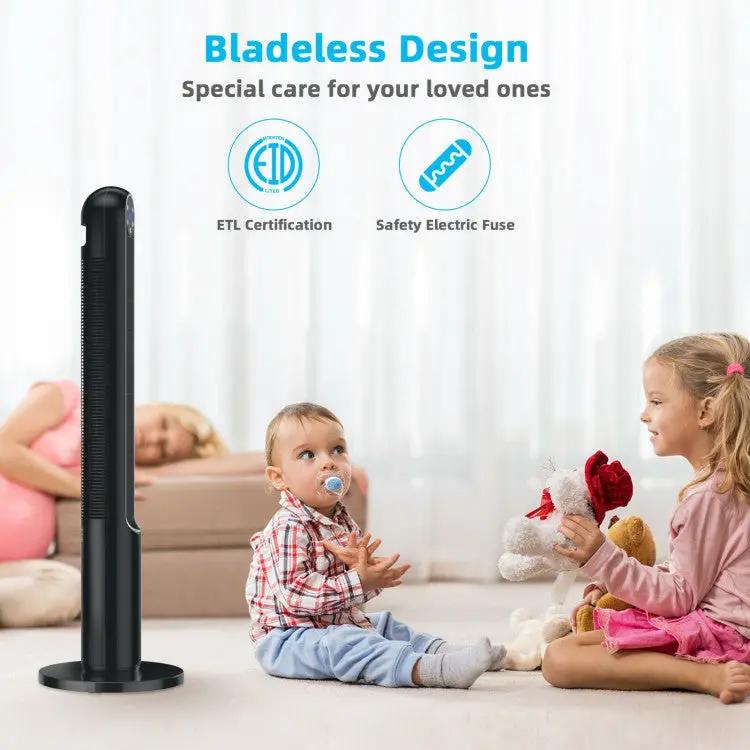 42 Inch 80 Degree Tower Fan with Smart Display Panel and Remote Control, photo 5 of 10