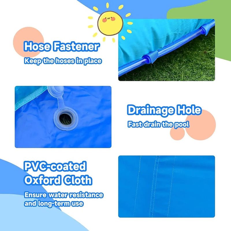 Inflatable Water Park Waterslide for Kids Backyard with 780W Air Blower by DirectDeals