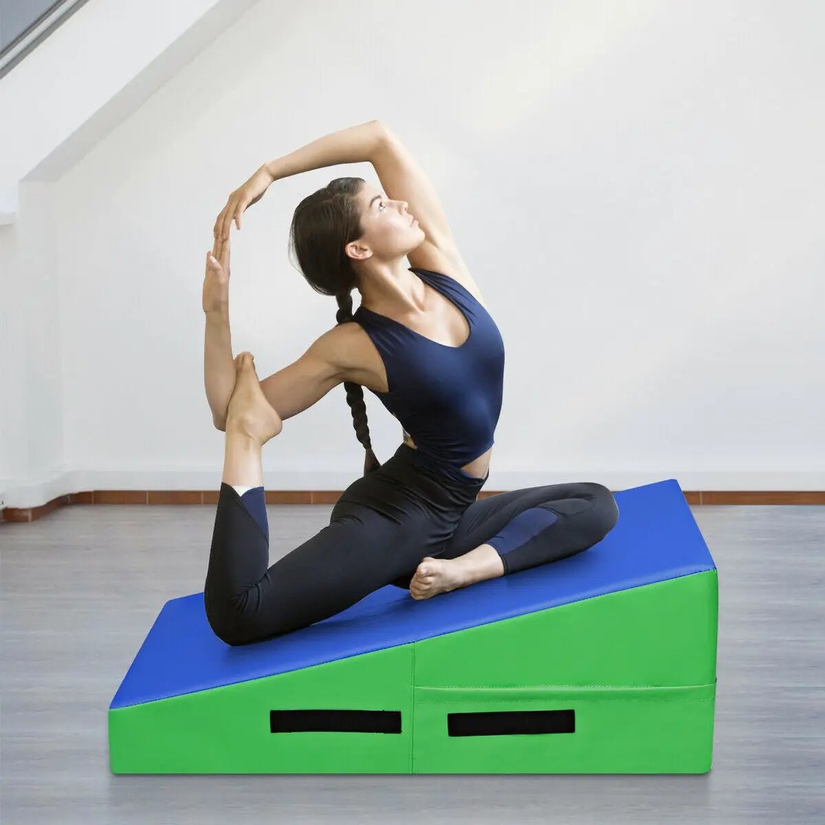 Incline Gymnastics Mat Wedge Ramp Gym Tumbling Exercise Mat by DirectDeals