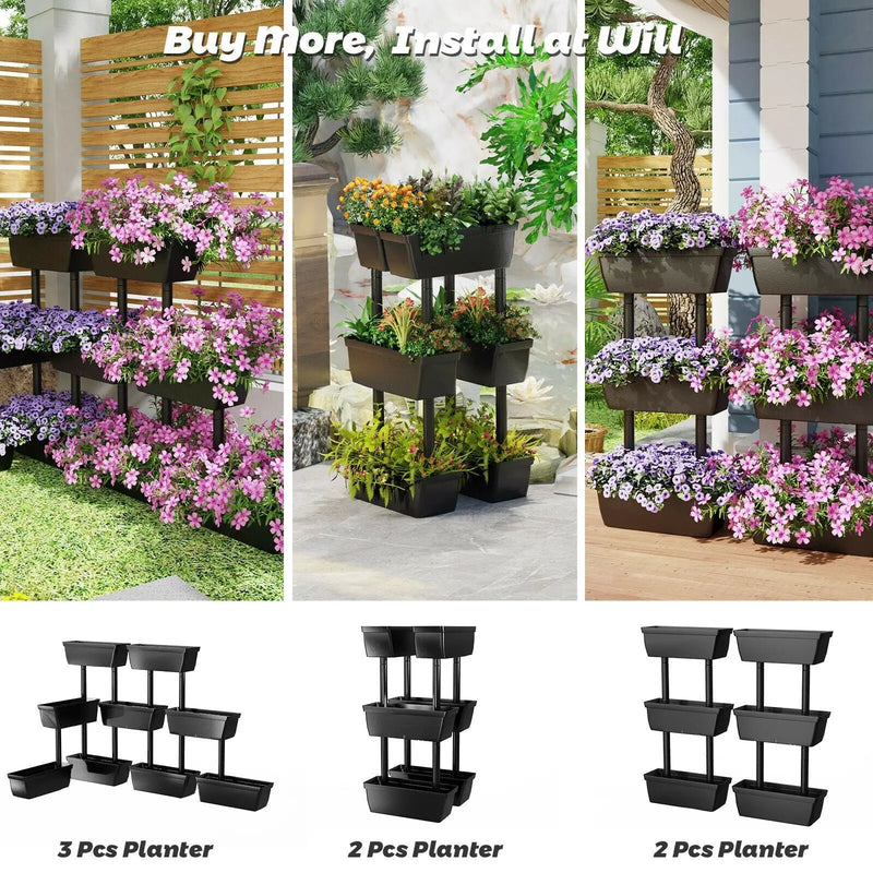 3-Tier Freestanding Vertical Plant Stand for Gardening and Planting Use by DirectDeals