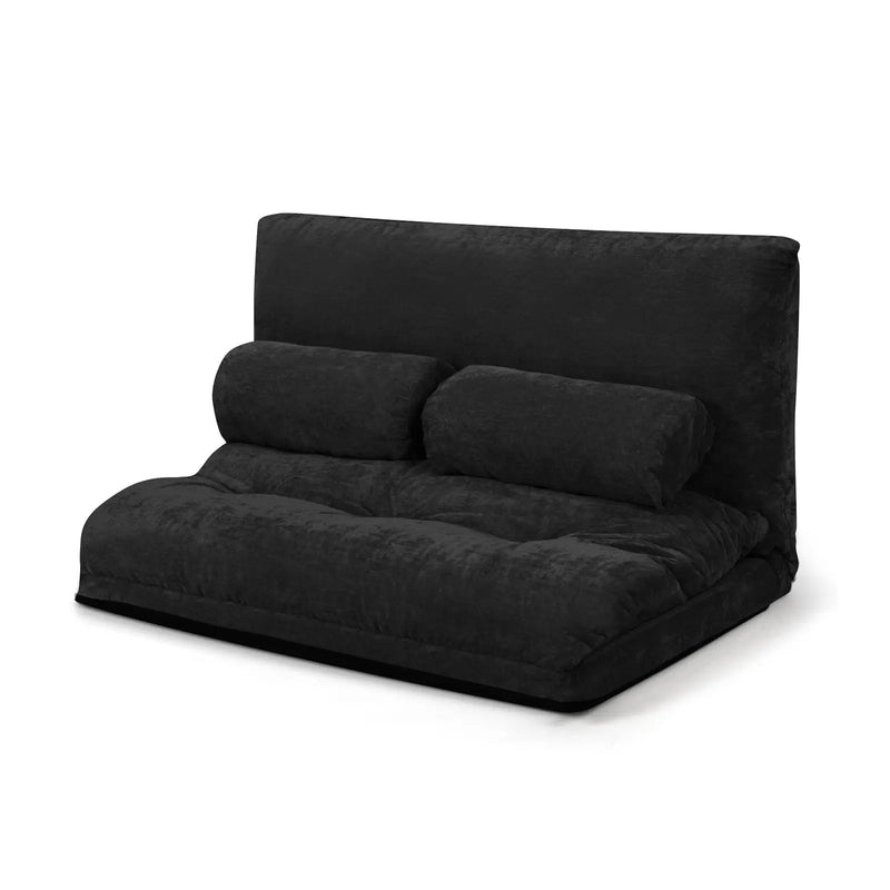 6-Position Adjustable Sleeper Lounge Couch with 2 Pillows by DirectDeals