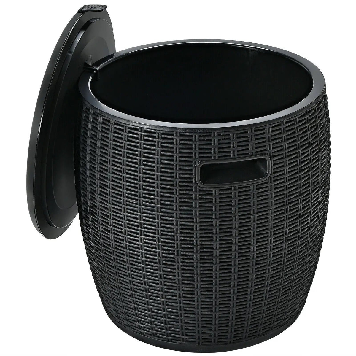 9.5 Gallon 4-in-1 Patio Rattan Cool Bar Cocktail Table Side Table, photo 3 of 7
