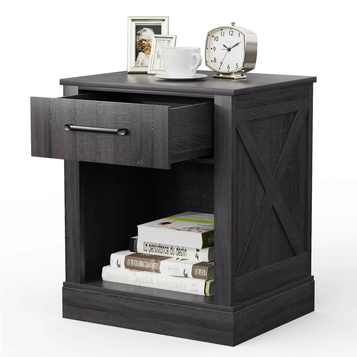 Compact Nightstand with Drawer and Shelf, photo 9 of 24