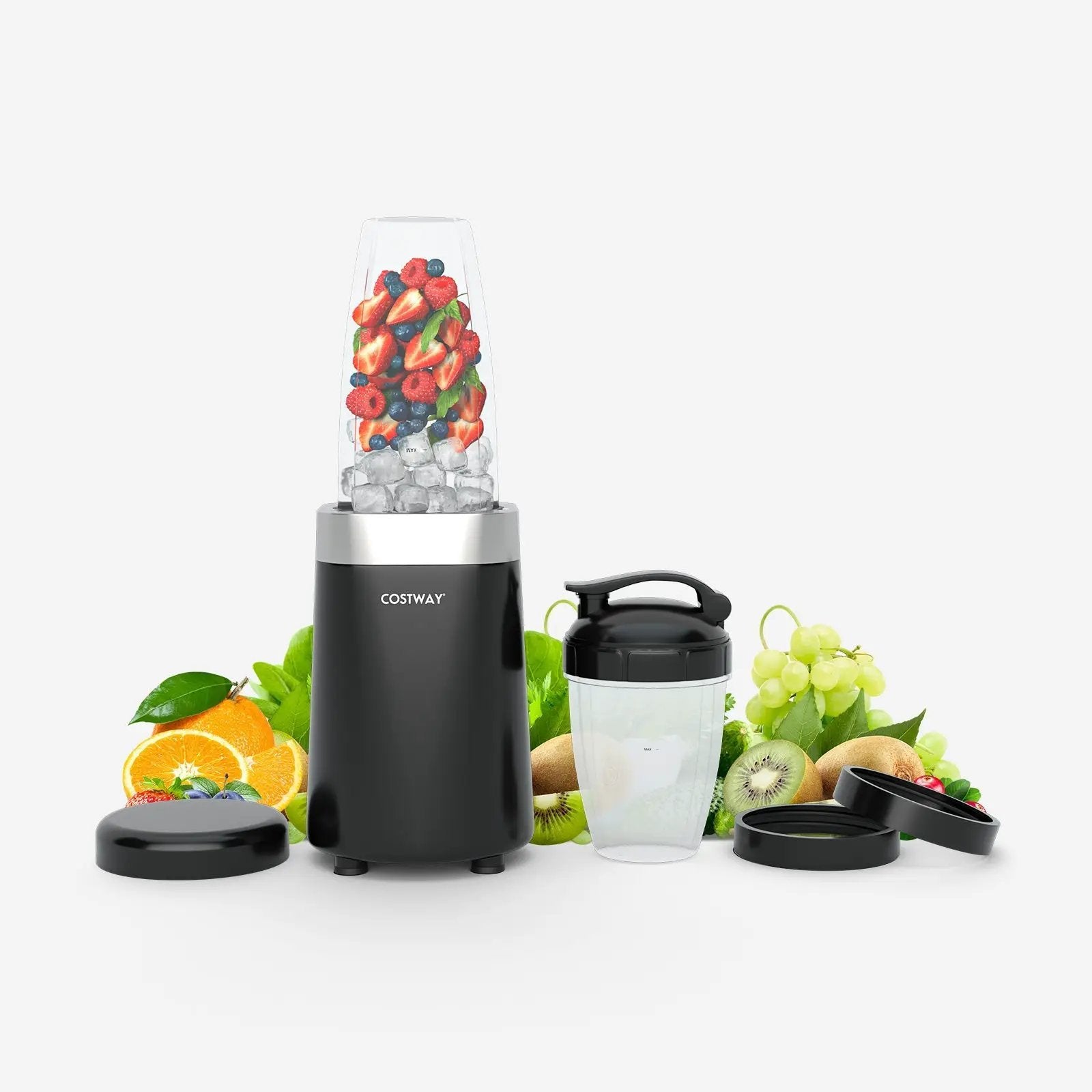 1000W Portable Blender with 6-Blade Design-Black by DirectDeals