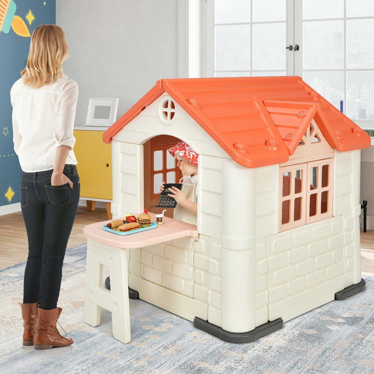 Kid’s Playhouse Pretend Toy House For Boys and Girls 7 Pieces Toy Set, photo 7 of 10